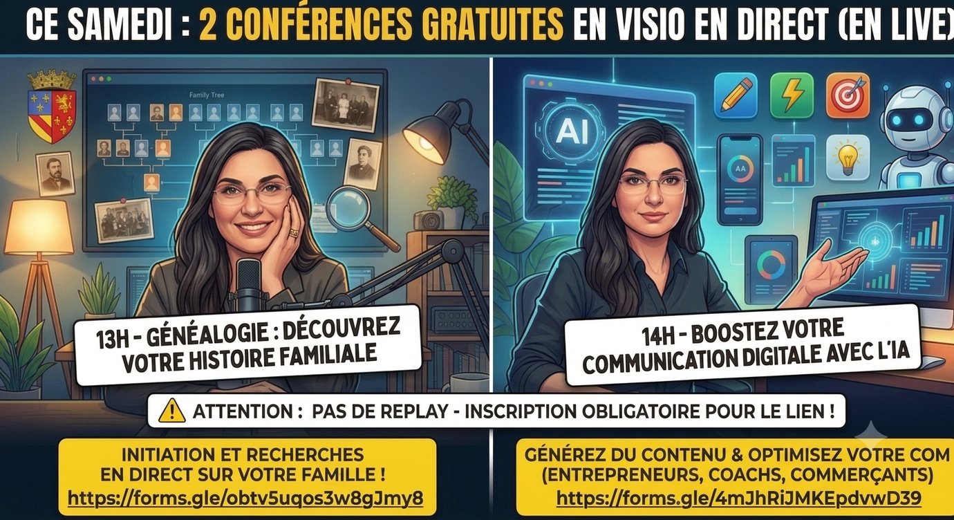 promo samedi pour les 2 conferences