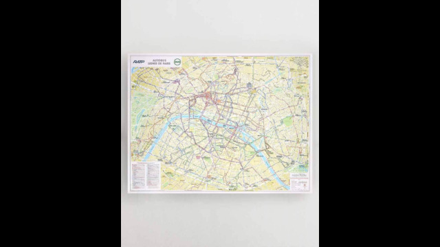 affiche plan de bus ratp 1986