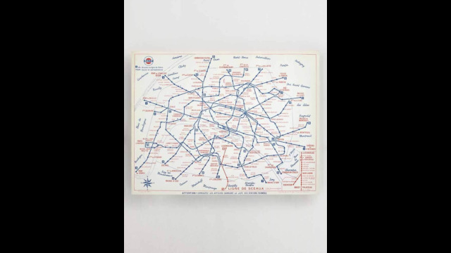 affiche plan de metro ratp 1962